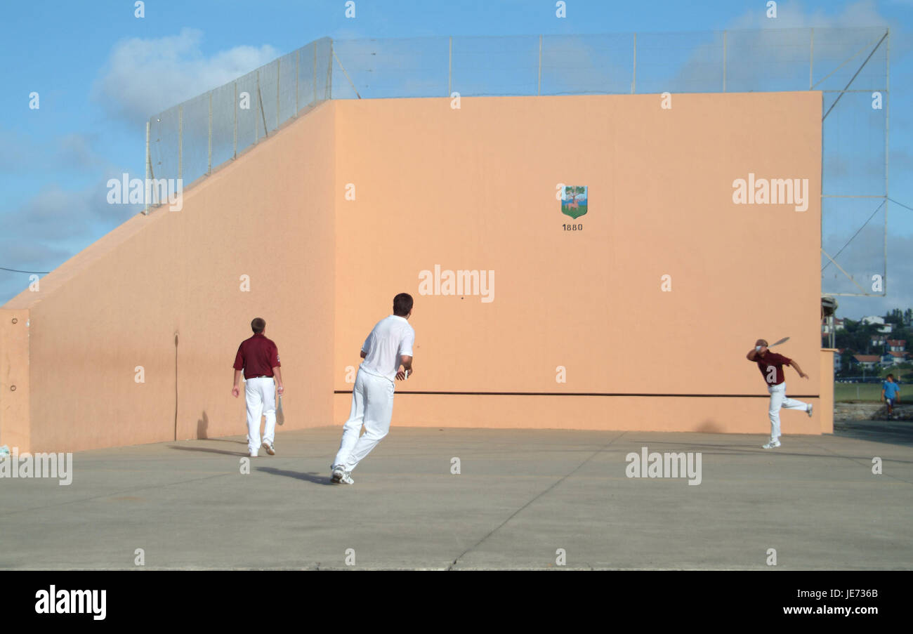 Basque pelota game Stock Photo Alamy