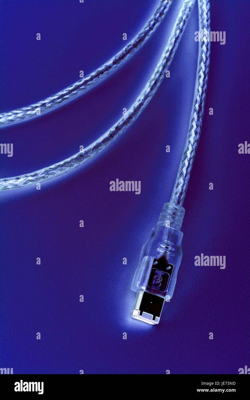 Firewire cables DP IEEE 1394A Stock Photo