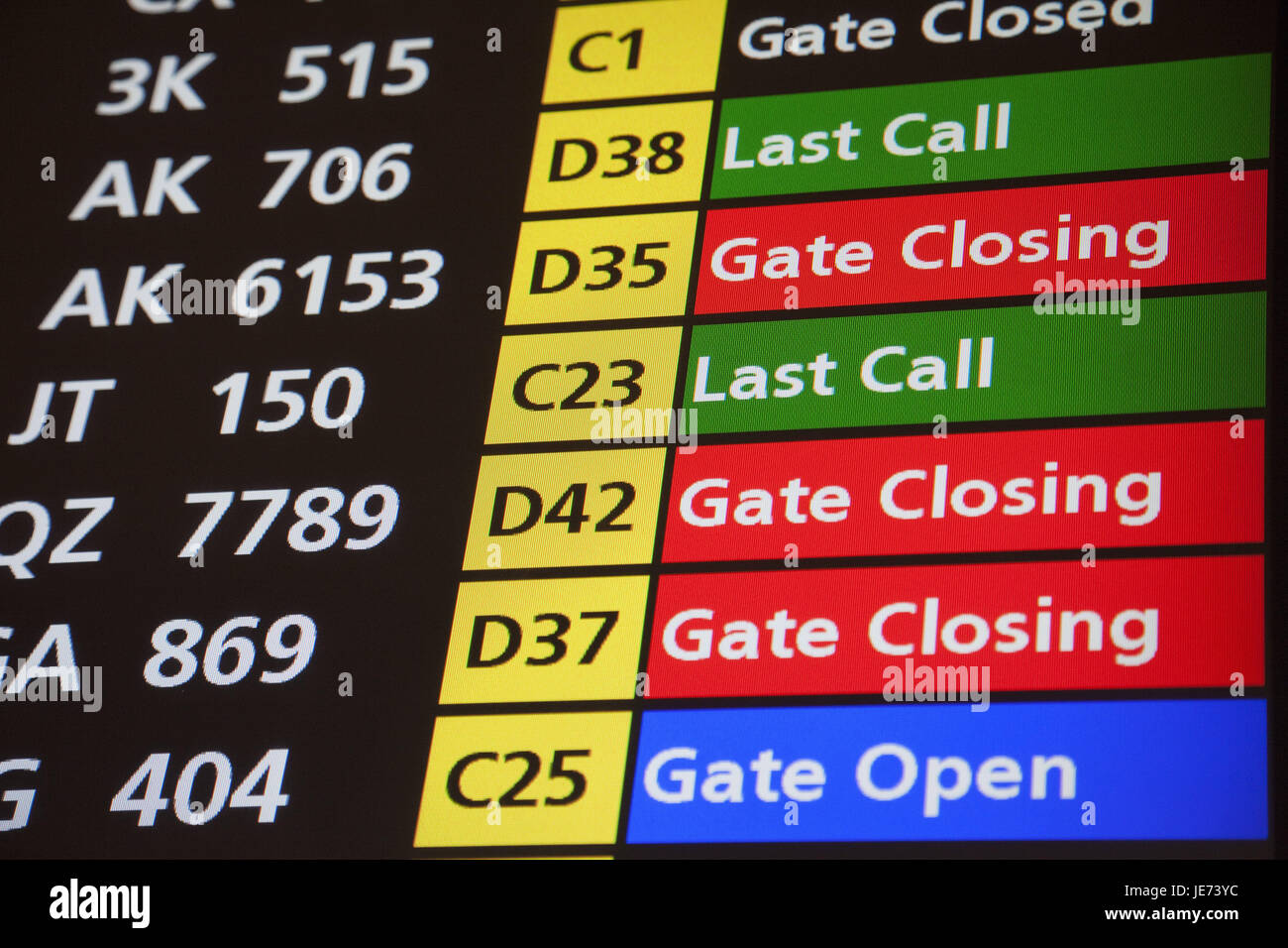 Singapore, airport, indicator panel, Asia, takeoff, information, travel, journey by air, vacation, nobody, tourism, information, flight numbers, flight numbers, towns, Stock Photo