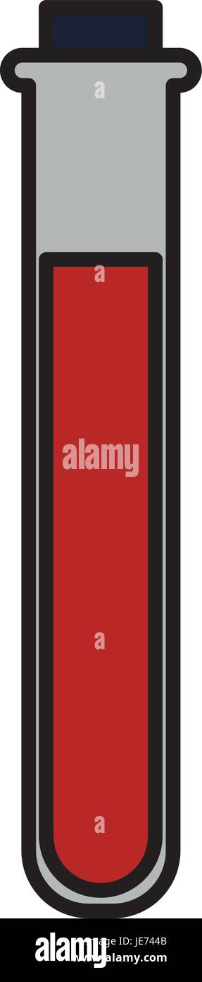 tube test with blood isolated icon vector illustration design Stock ...