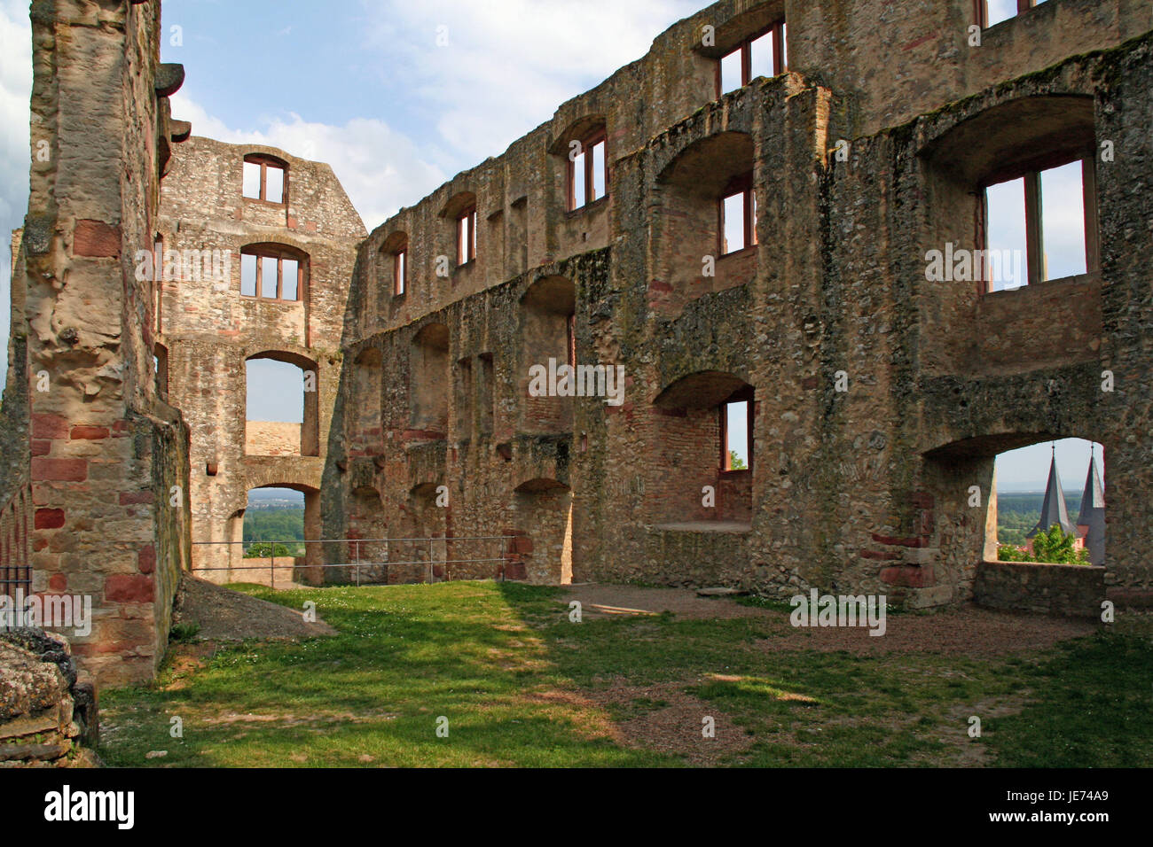 Germany, Rhineland-Palatinate, Oppenheim on the Rhine, castle, height castle, ruin, castle ruin, Oppenheim, tourism, Stock Photo