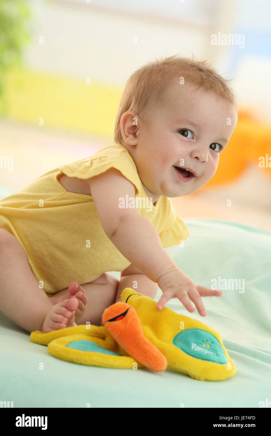 Baby, 6 months, play, Stock Photo