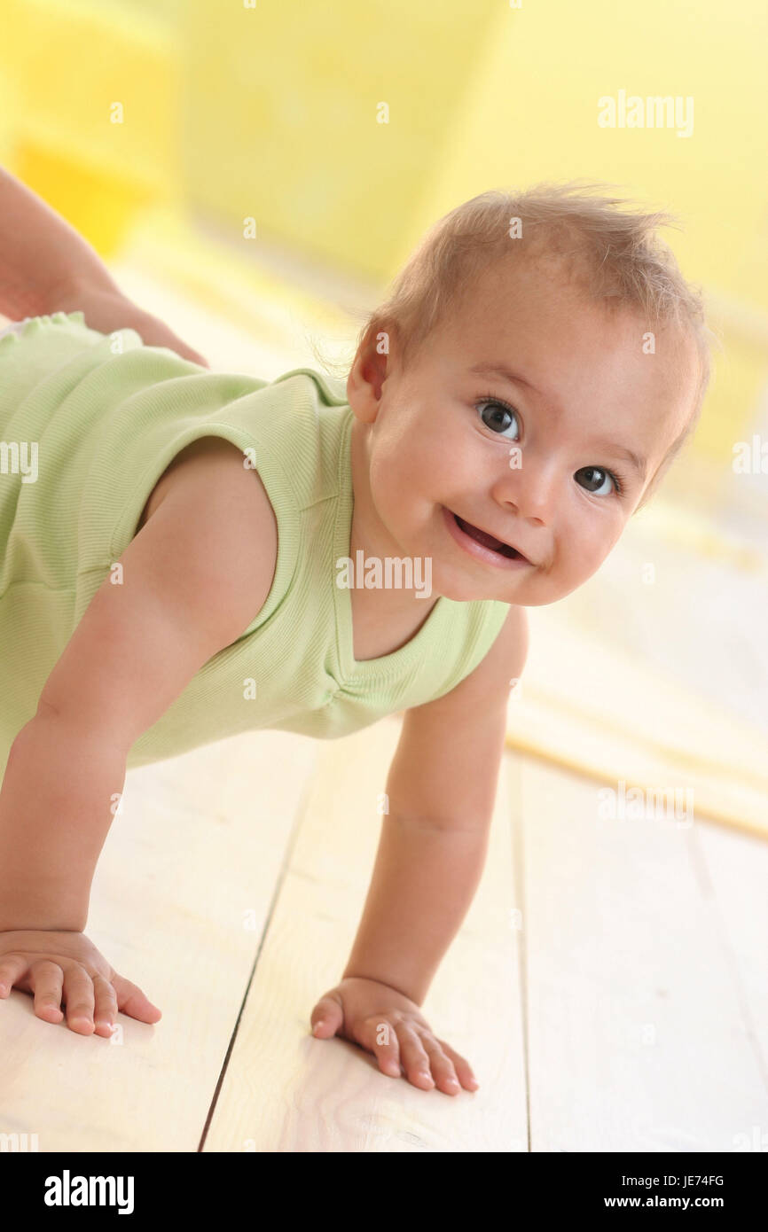 Baby, 6 months, creep, Stock Photo