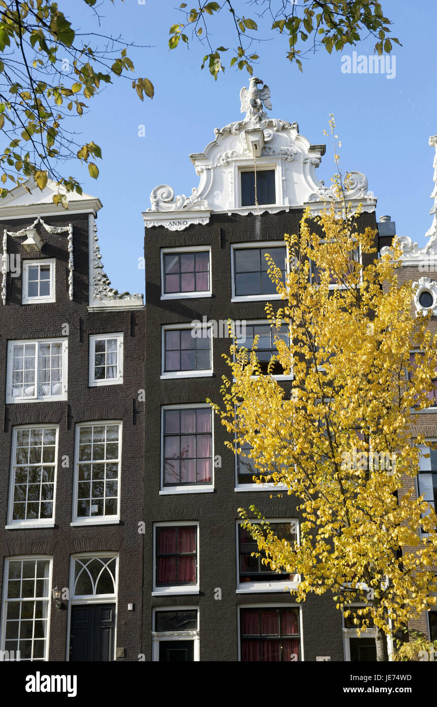 Holland, the Netherlands, Amsterdam, building facades, Stock Photo