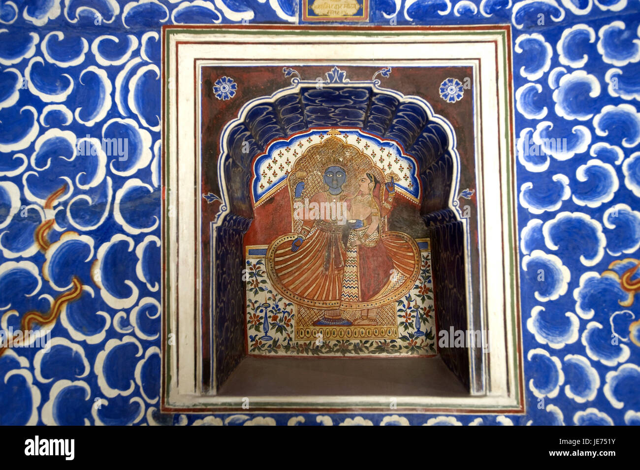 India, Rajasthan, Bikaner, fort Junagarh, Bada Mahal, audience hall ...