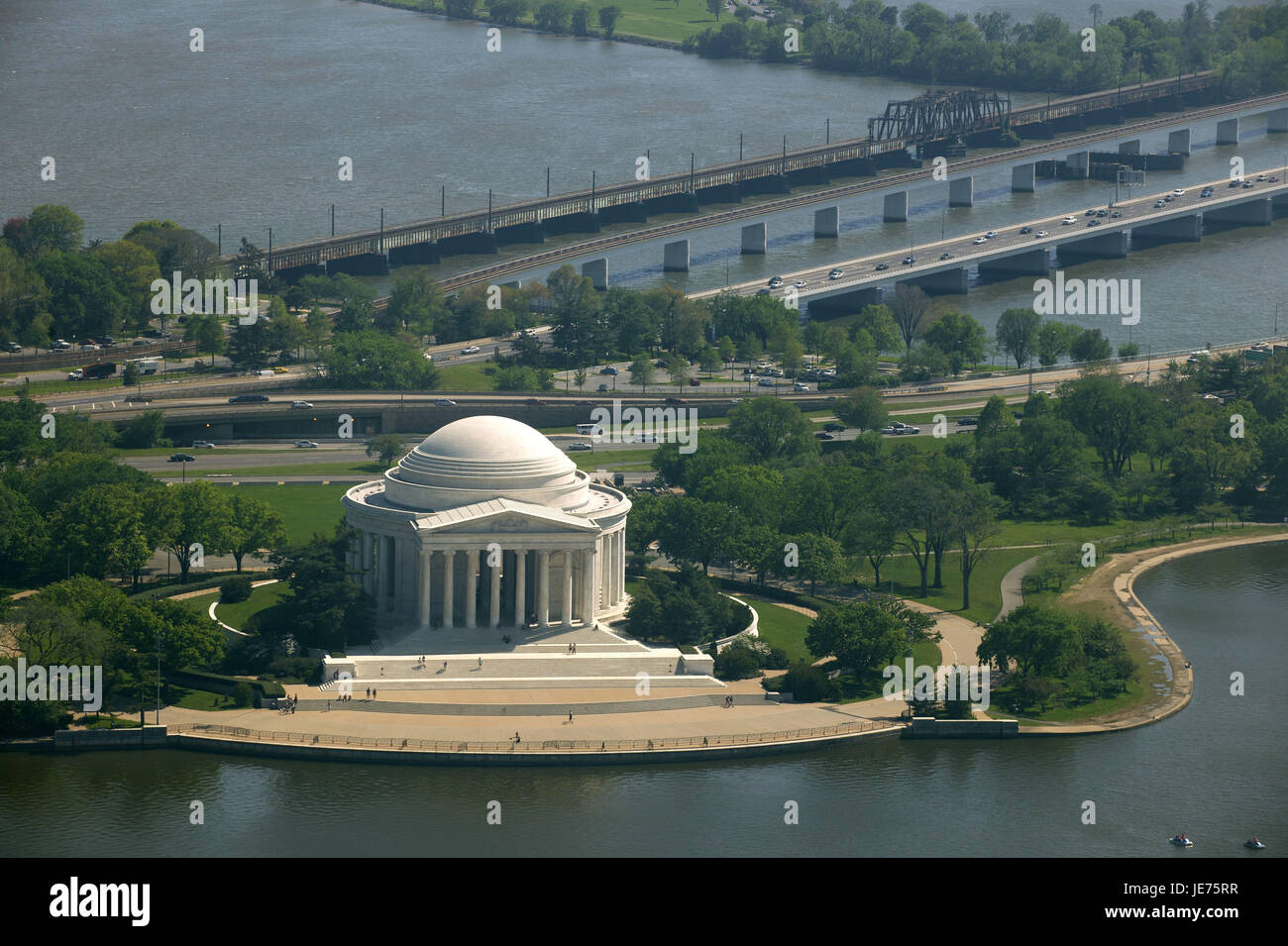 The USA, America, Washington D.C., view at Jefferson Denkmal, Stock Photo