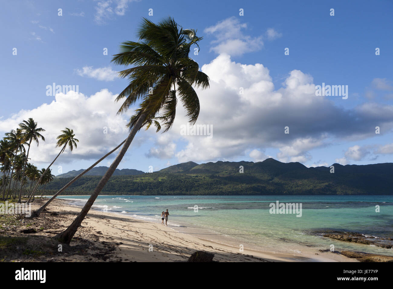 Playa Rincon with reading Galeras, peninsula Samana, the Dominican Republic, Stock Photo