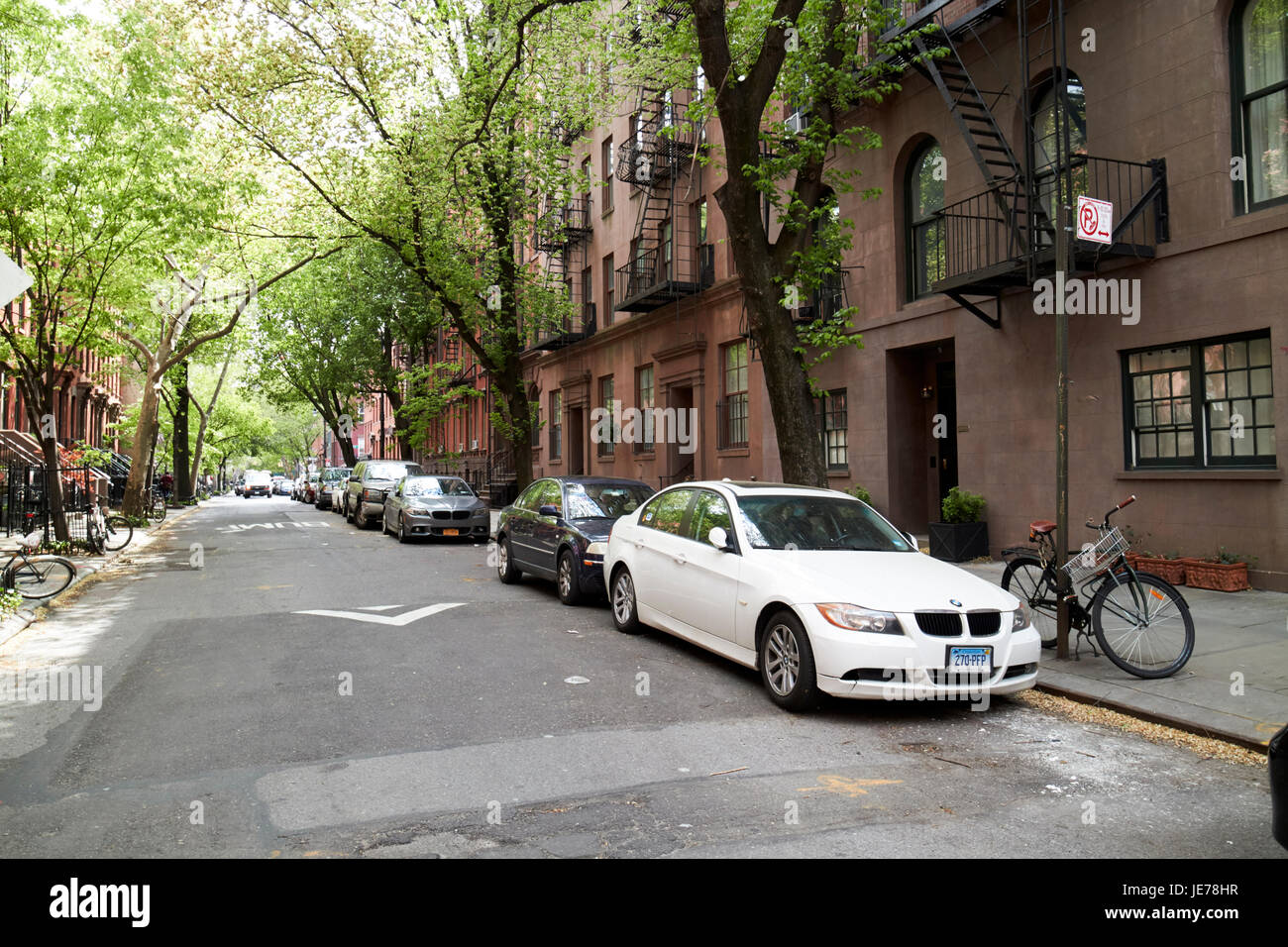 low rise apartment buildings on charles street greenwich village New York City USA Stock Photo