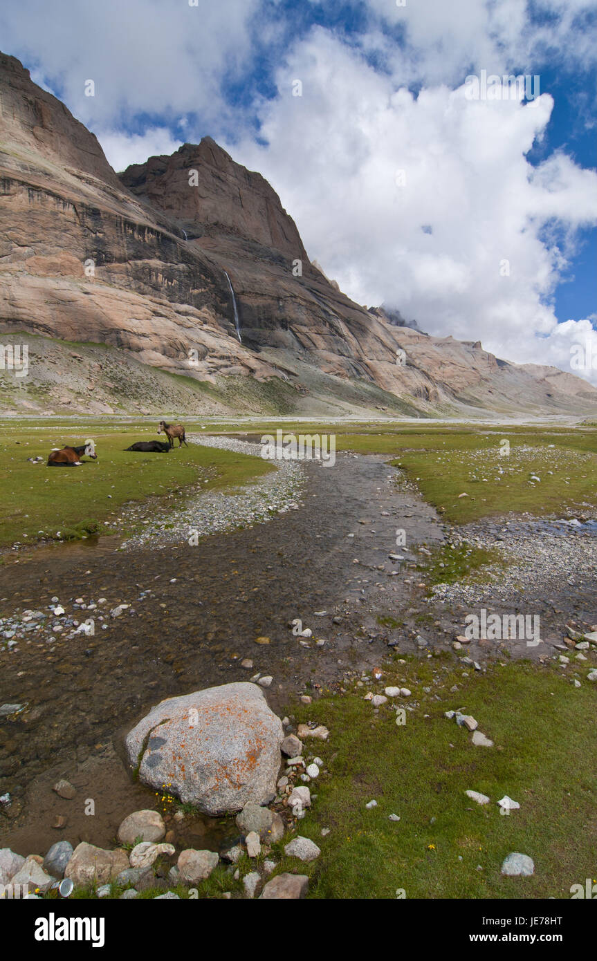 Kailash Kora, west Tibet, Asia, Stock Photo