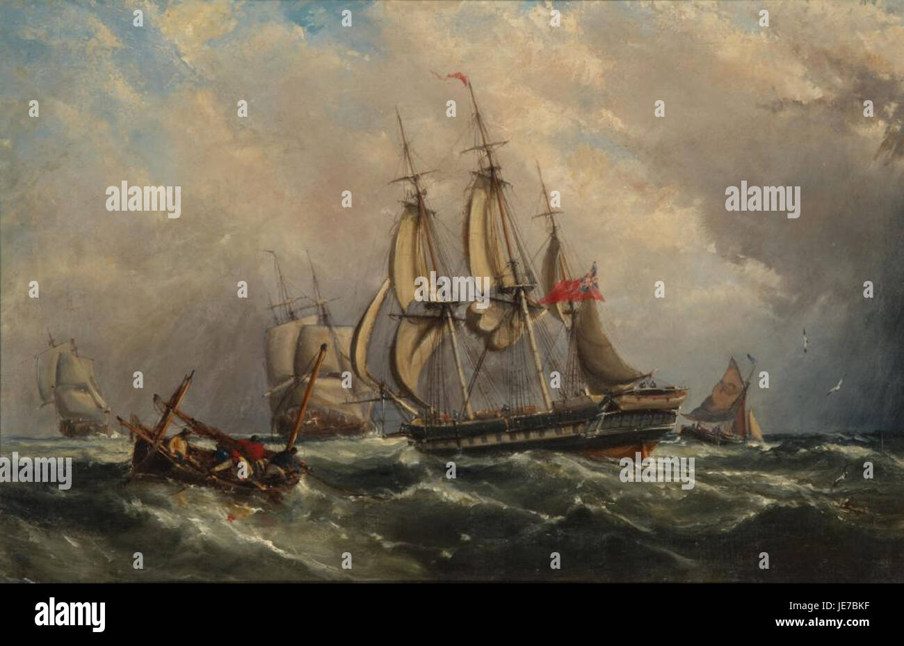 Ebenezer Colls - A busy shipping scene Stock Photo - Alamy