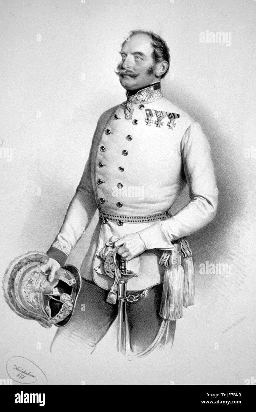 Edmund zu Schwarzenberg 1850 Litho Stock Photo Alamy
