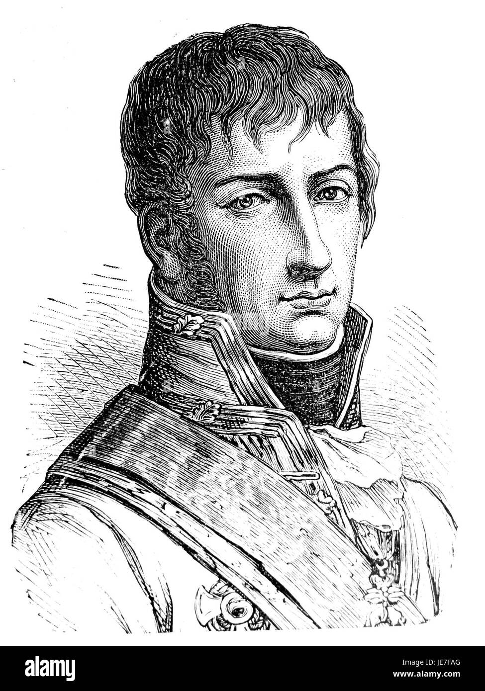AduC 219 Charles refers to Charles, also known as L'archiduc, who lived from 1771 to 1847. This title relates to a historical figure from the Habsburg monarchy. Stock Photo