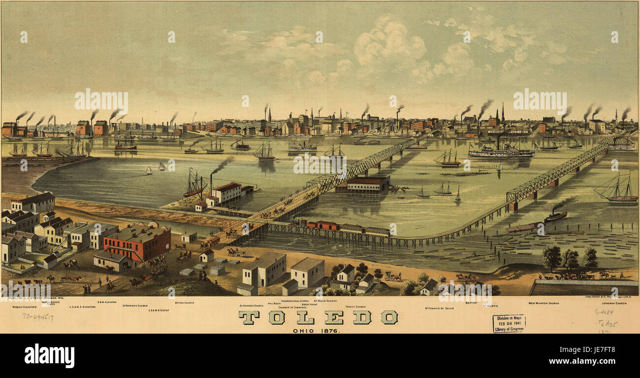 Albert Ruger's 1876 painting 'View of Toledo' depicts the Spanish city ...