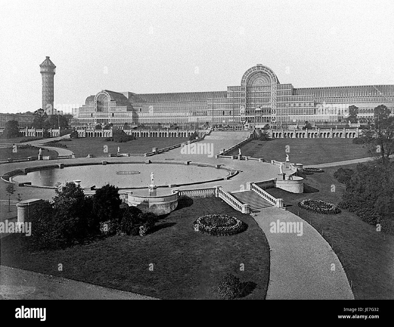 Crystal Palace General view from Water Temple Stock Photo Alamy