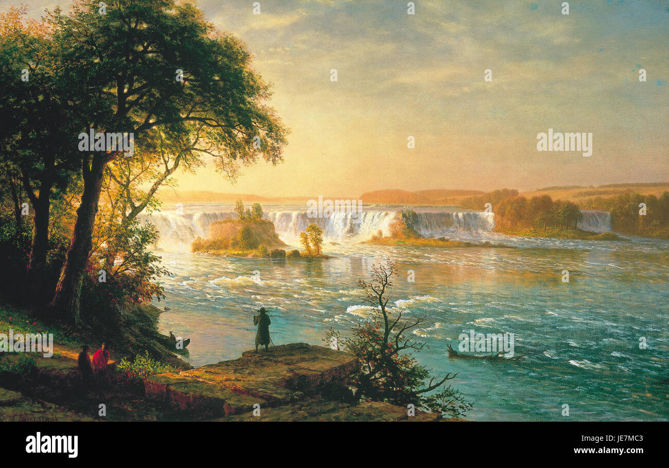 Albert Bierstadt - The Falls of St. Anthony Stock Photo