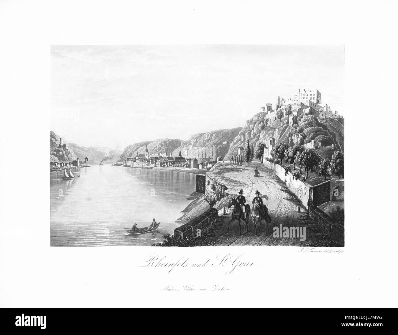 'Andenken an den Rhein' (1840) is a print featuring the iconic ...