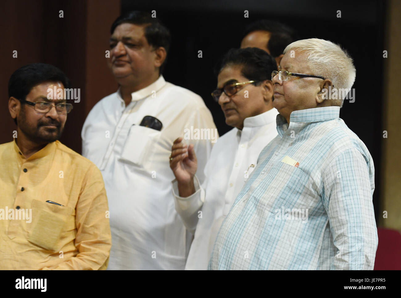NEW DELHI, INDIA JUNE 22 RJD Leader Lalu Prasad ,Jai prakash Narain