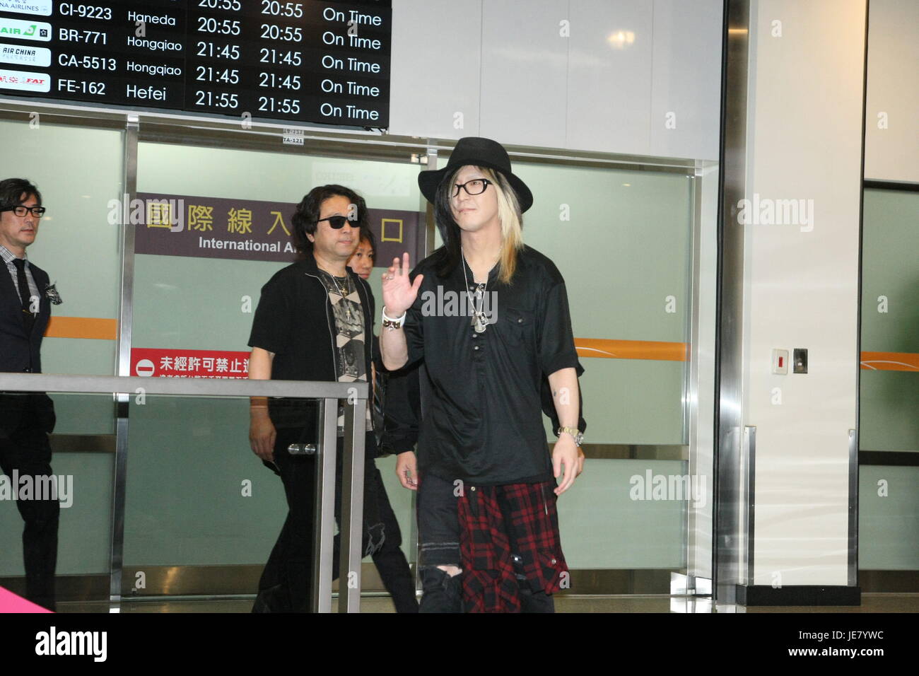 Taipei 22nd June 17 Glay S Lead Singer Teru Guitarist Hisashi Bass Player Jiro And Drummer Toshi Arrived Taiwan For The Golden Melody Awards In Taipei Taiwan China On 22th June 17 Photo By