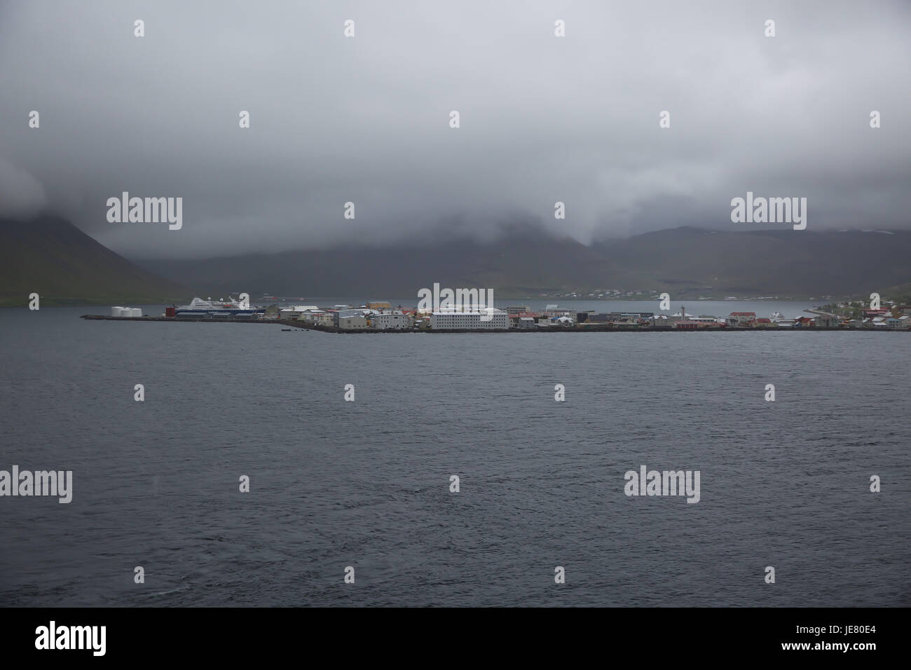 Isafjorour, Iceland. 23rd June, 2017. Grey skies over Isafjorour in Iceland Credit: Keith Larby/Alamy Live News Stock Photo