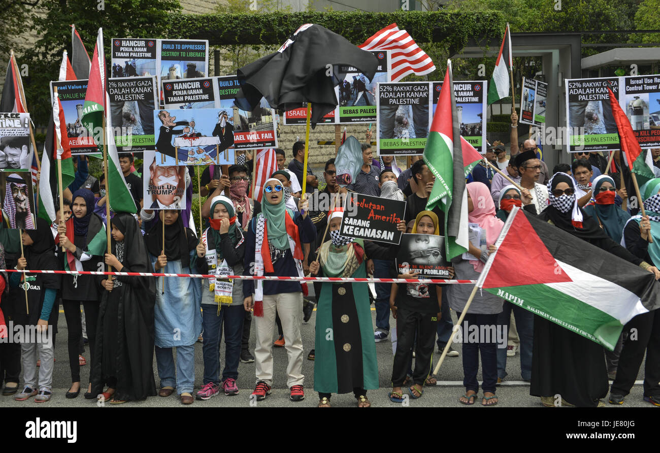 Kuala Lumpur Kuala Lumpur Malaysia 23rd June 2017 Protesters