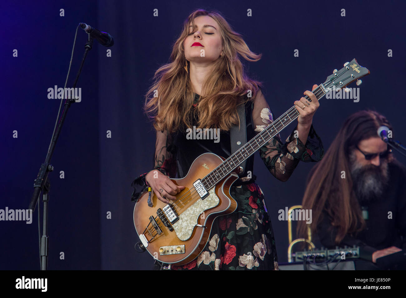 Glastonbury, UK. 23rd Jun, 2017. Swedish band First Aid Kit (sisters