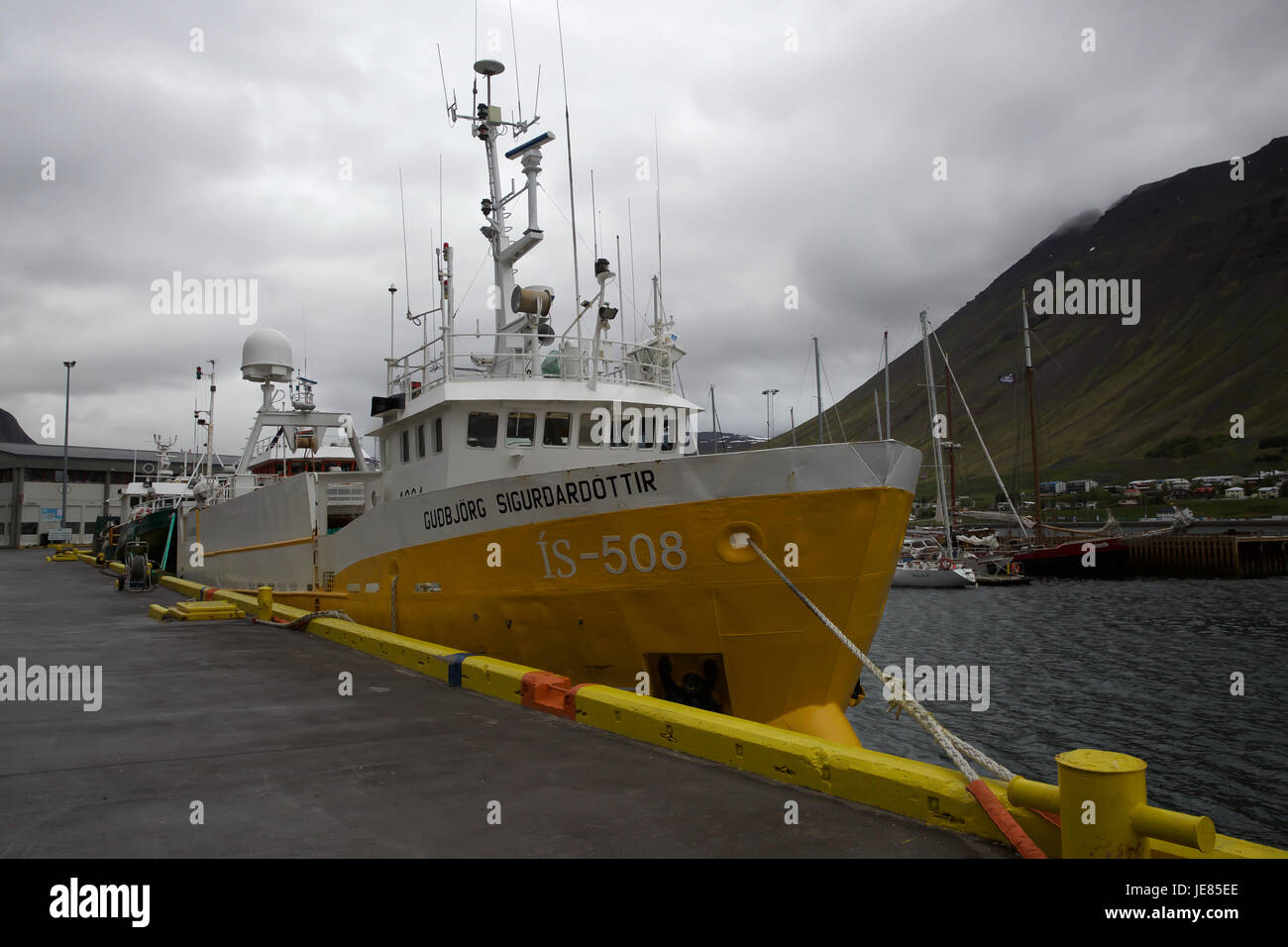 Isafjorour,Iceland,23rd June 2017,Grey skies over Isafjorour in Iceland©Keith Larby/Alamy live News Stock Photo