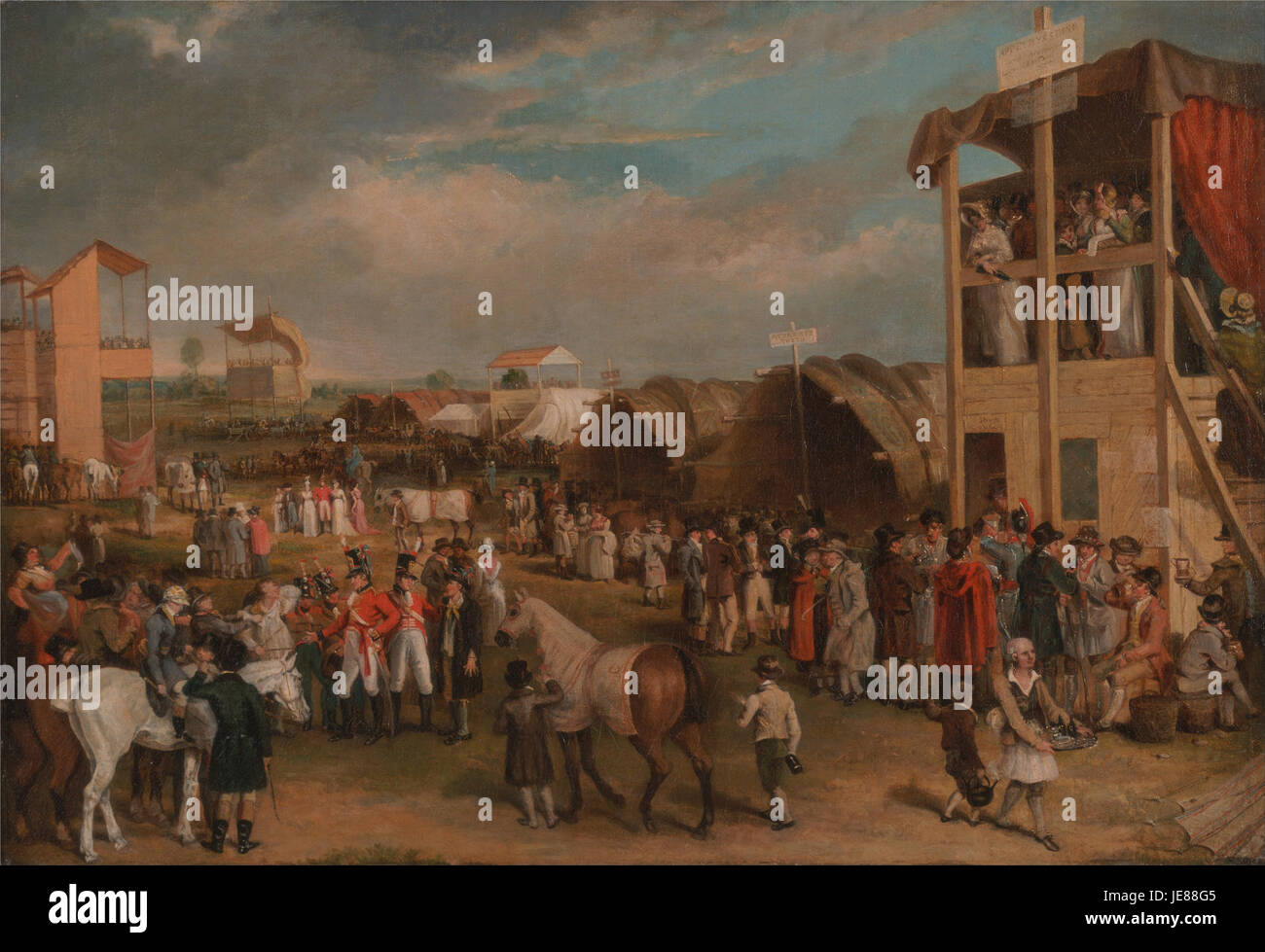 Charles Turner An Extensive View of the Oxford Races Stock Photo Alamy