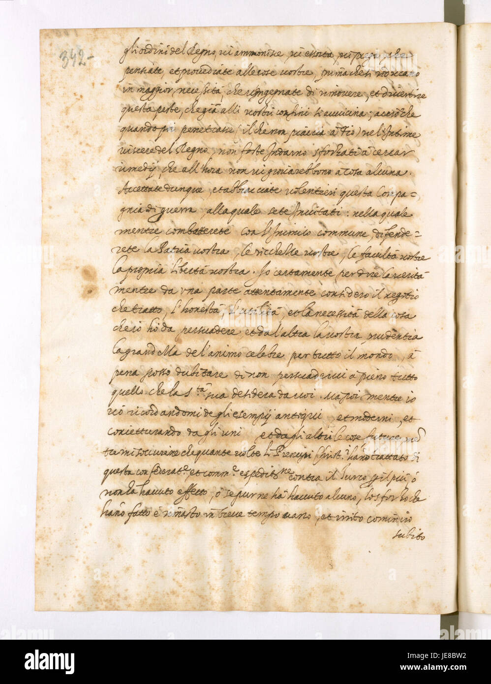 This historical manuscript, written by Giovanni Paolo Mucante ...