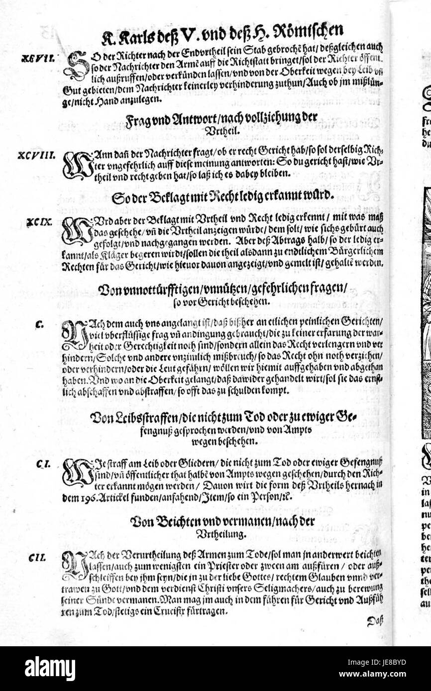 De Constitutio criminalis Carolina (1577) 36 Stock Photo Alamy