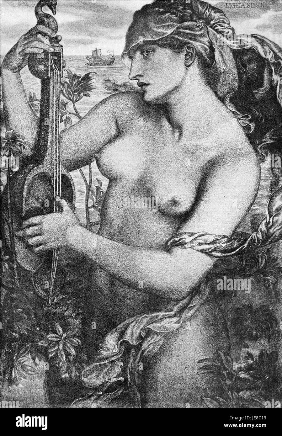 Dante Gabriel Rossetti - Ligeia Siren Stock Photo