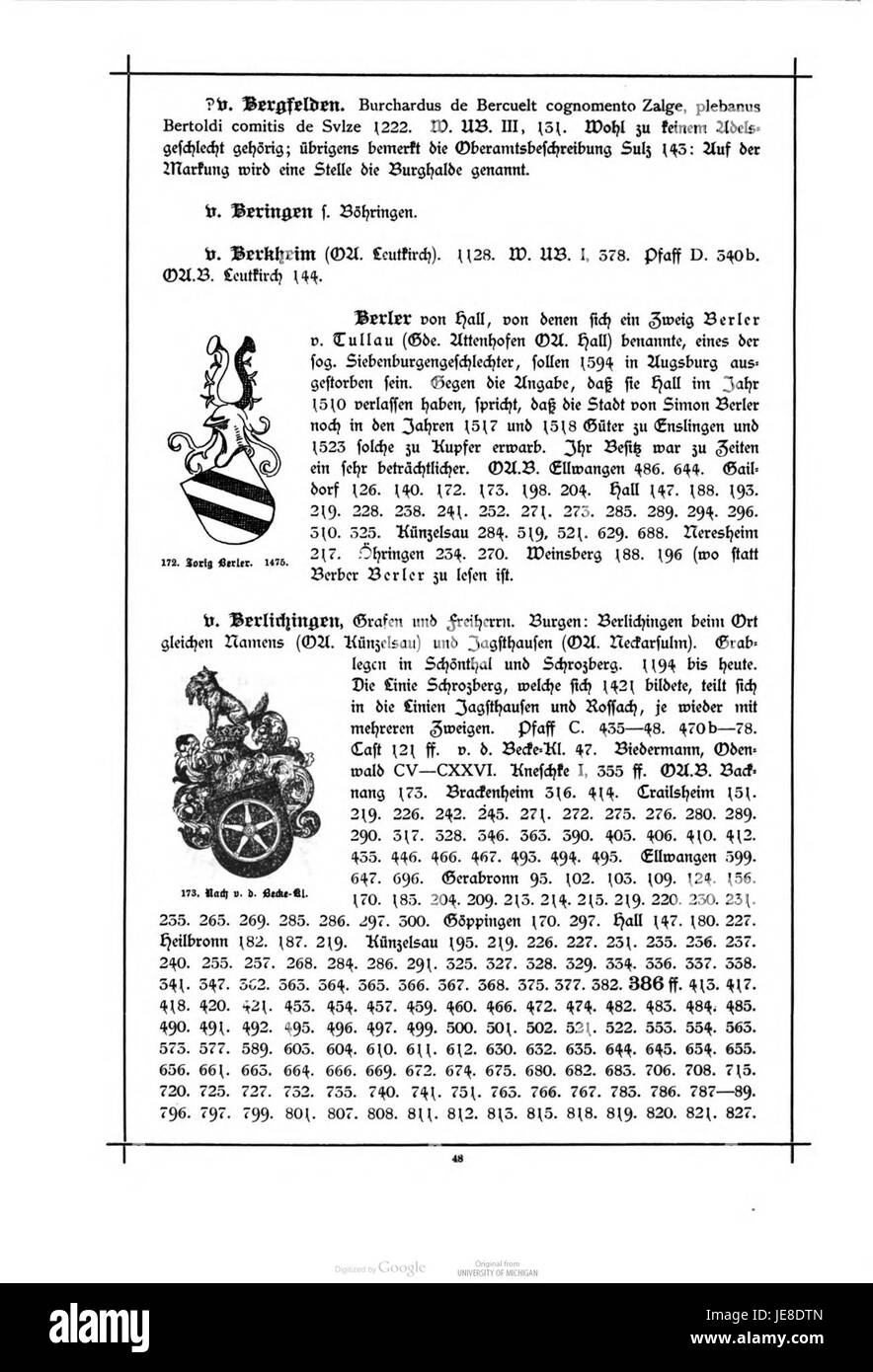 The Wuerttembergisches Adels- und Wappenbuch by Alberti is a heraldic ...