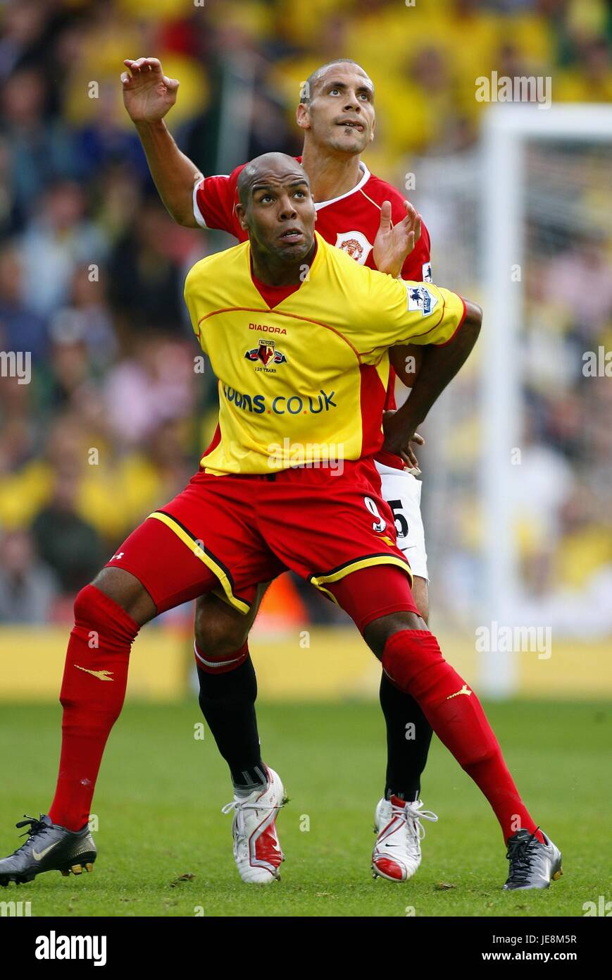 RIO FERDINAND & MARLON KING WATFORD V MANCHESTER UNITED VICARAGE ROAD