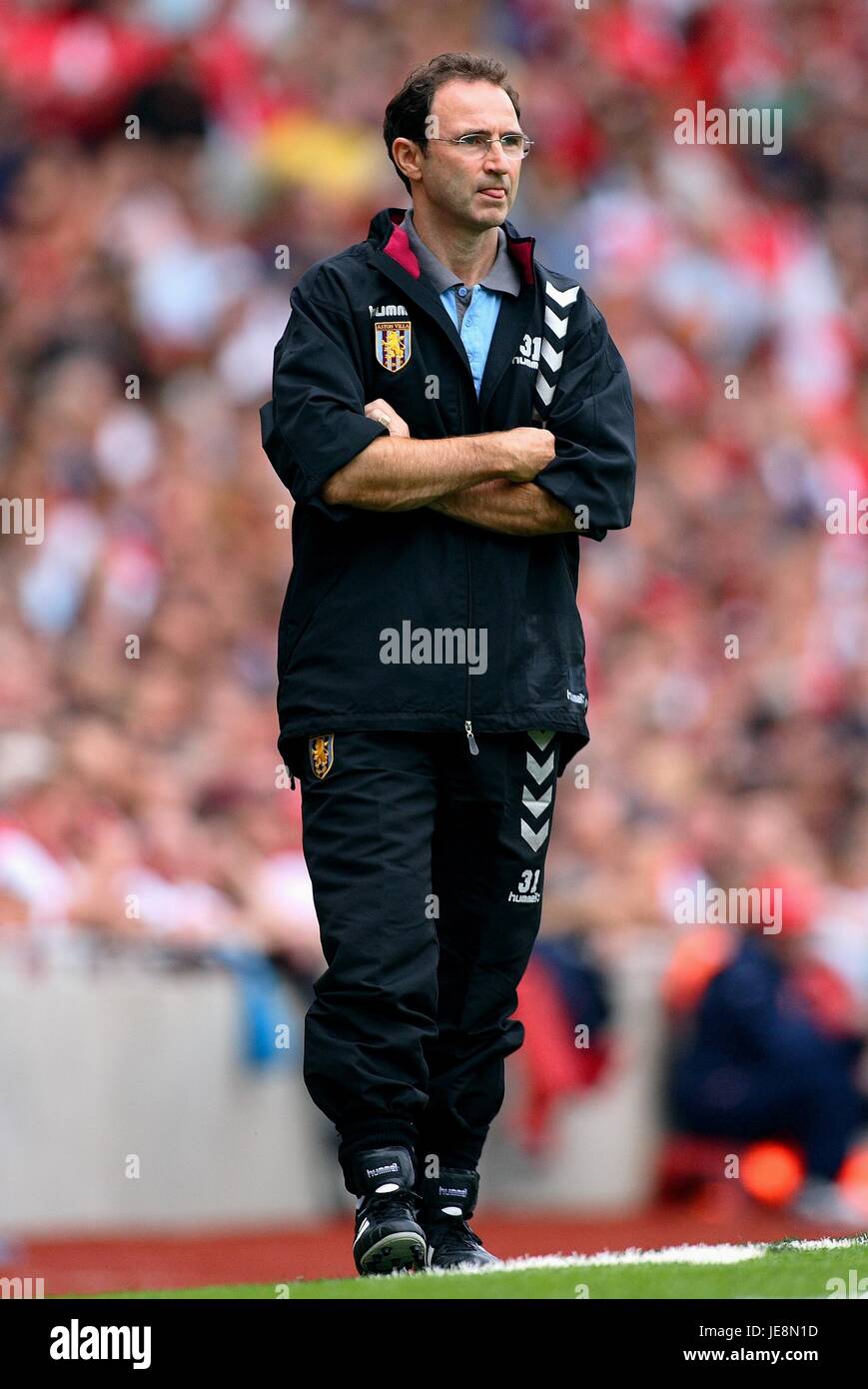 Martin O Neill Aston Villa Fc Manager Emirates Stadium Arsenal London Stock Photo Alamy