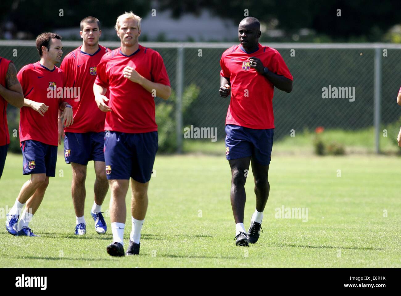 GUDJOHNSEN & THURAM FC BARCELONA LOYOLA MARYMOUNT UNIVERSITY LOS ANGELES USA 05 August 2006 Stock Photo