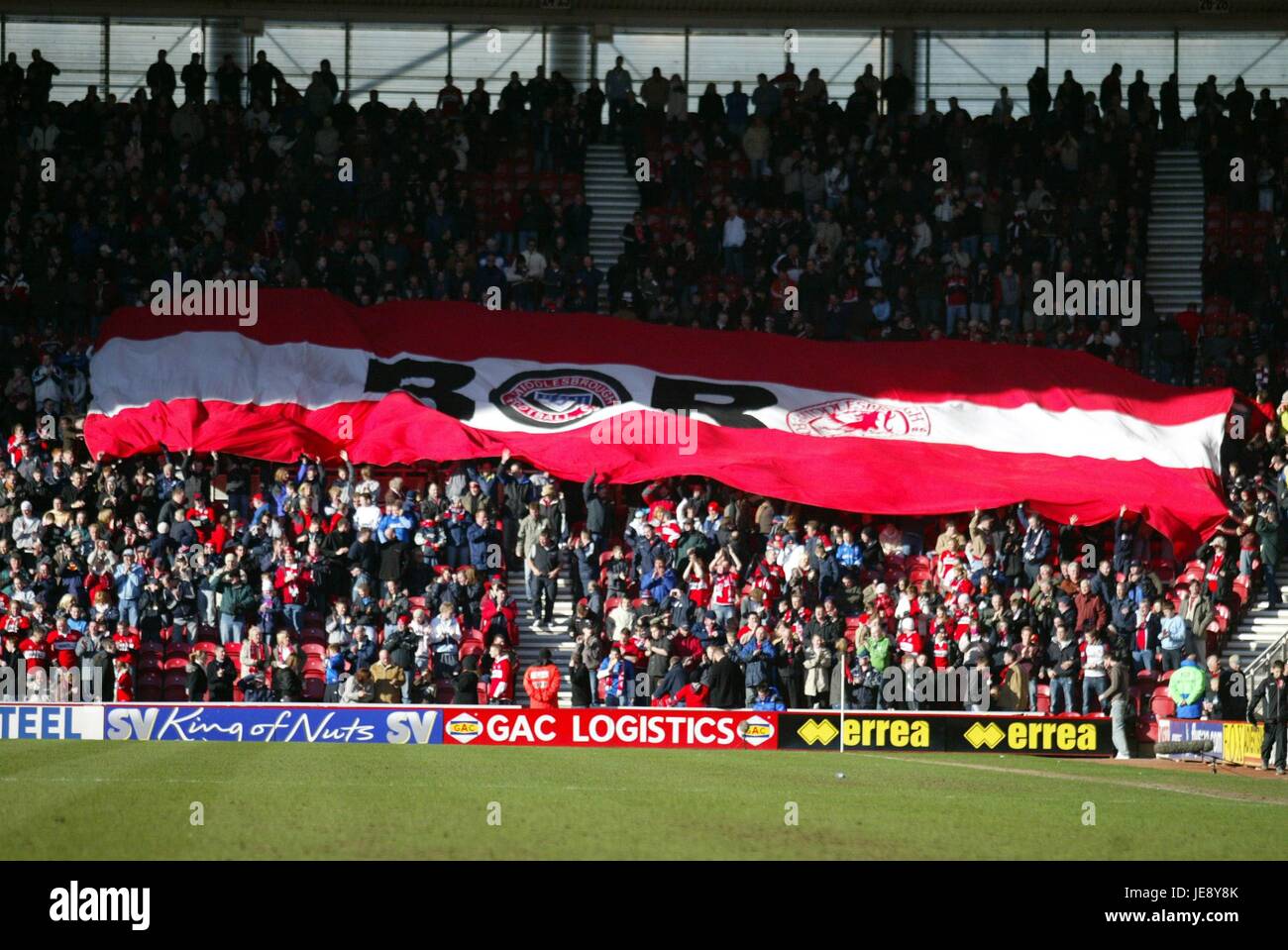 GIANT BORO FLAG MIDDLESBROUGH FC RIVERSIDE STADIUM MIDDLESBROUGH ...