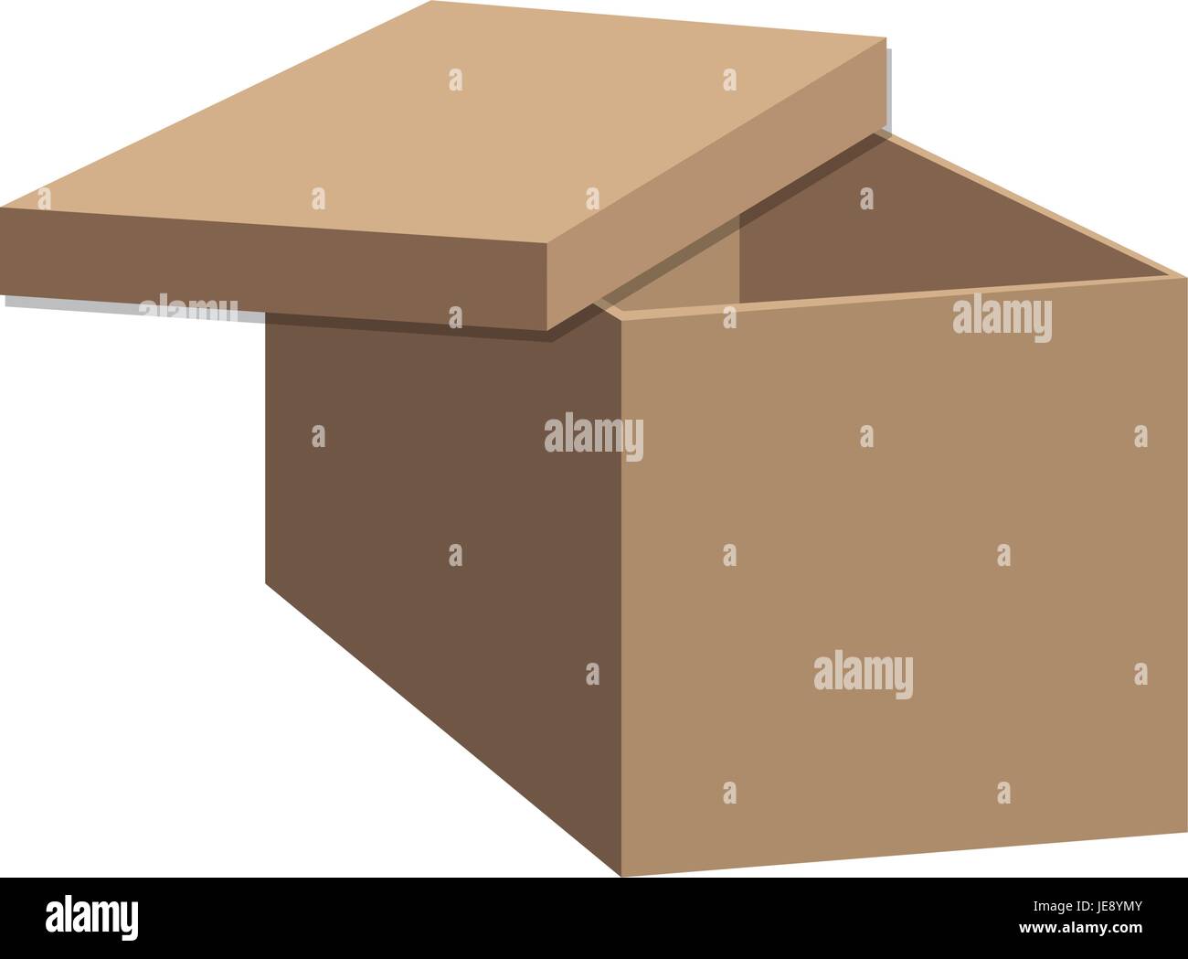carton box with lid icon over white background colorful design vector ...