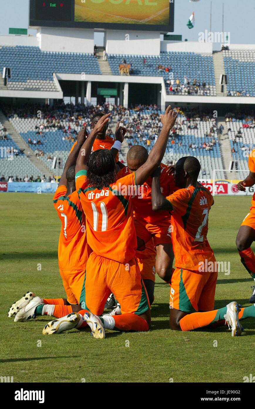 Ivory Coast's soccer stars' jerseys