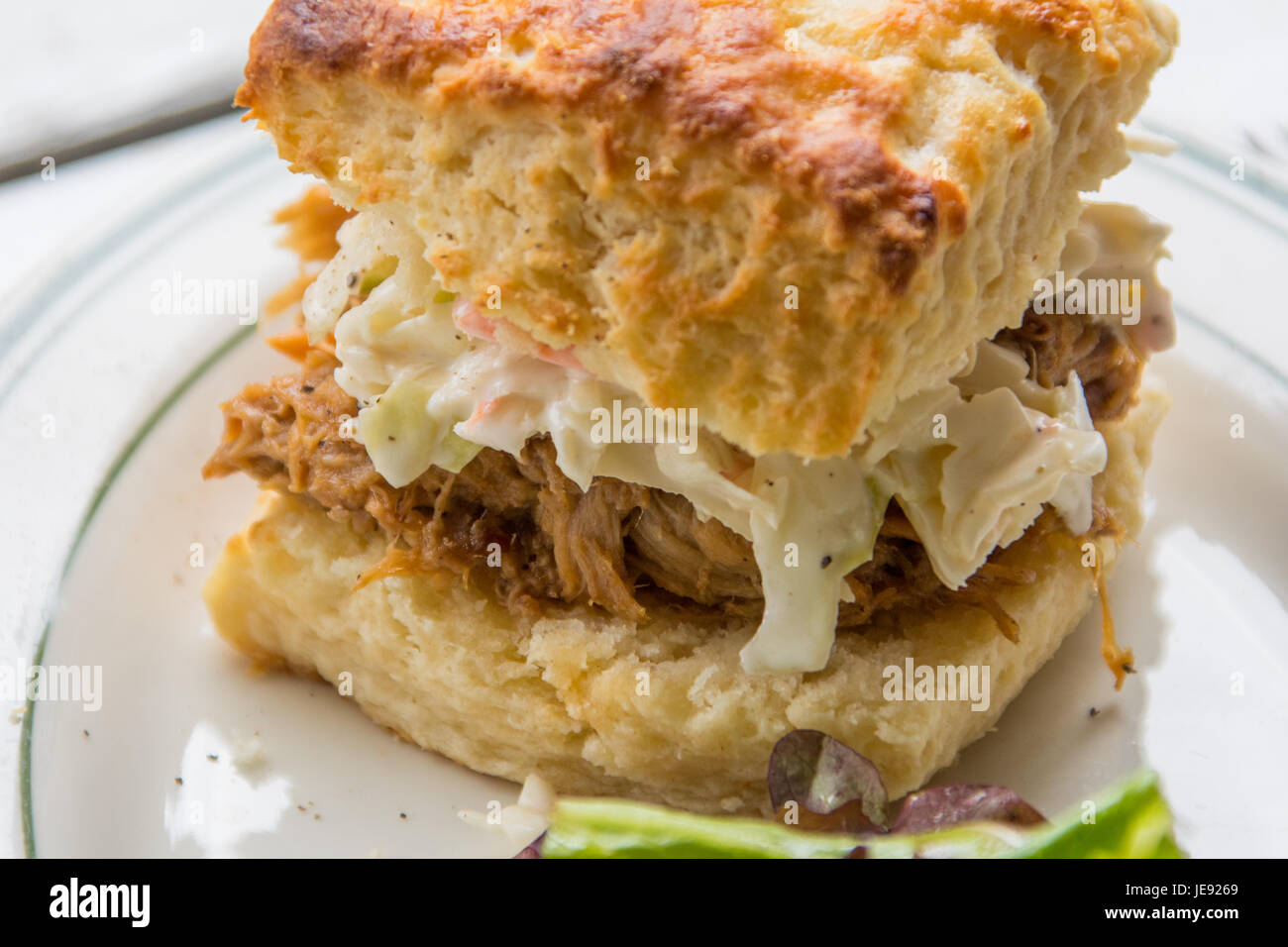 Pork Biscuit, Carolina BBQ pulled pork at "Post", a small restaurant in