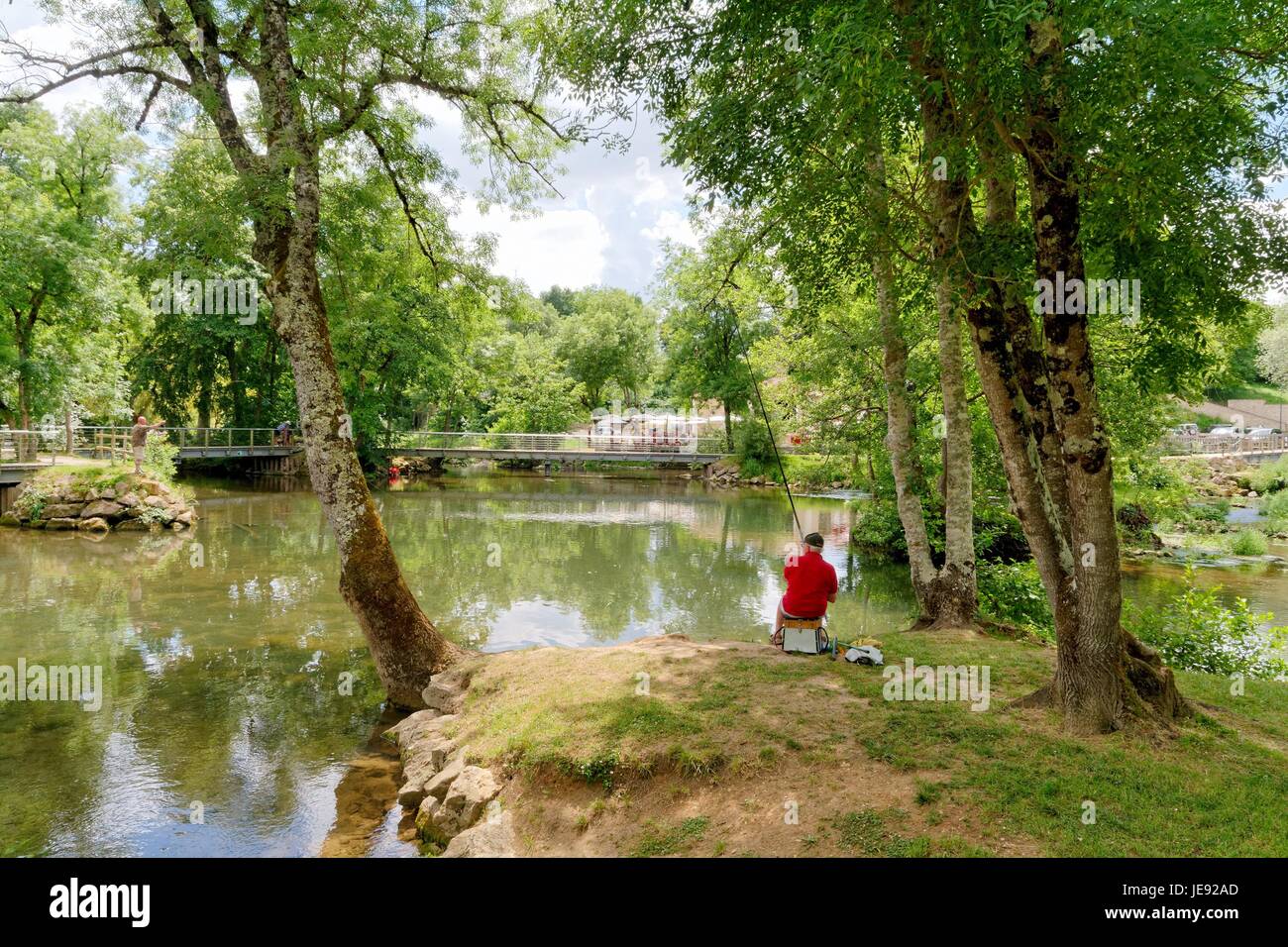 The River Charente near Condac, Poitou-Charentes South West France Europe Stock Photo