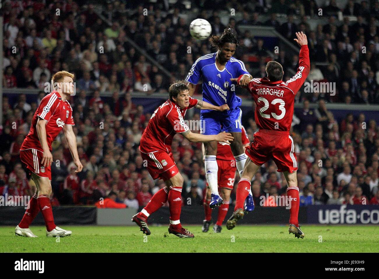 Riise Agger Drogba Carragher Liverpool V Chelsea Anfield Liverpool Stock Photo Alamy