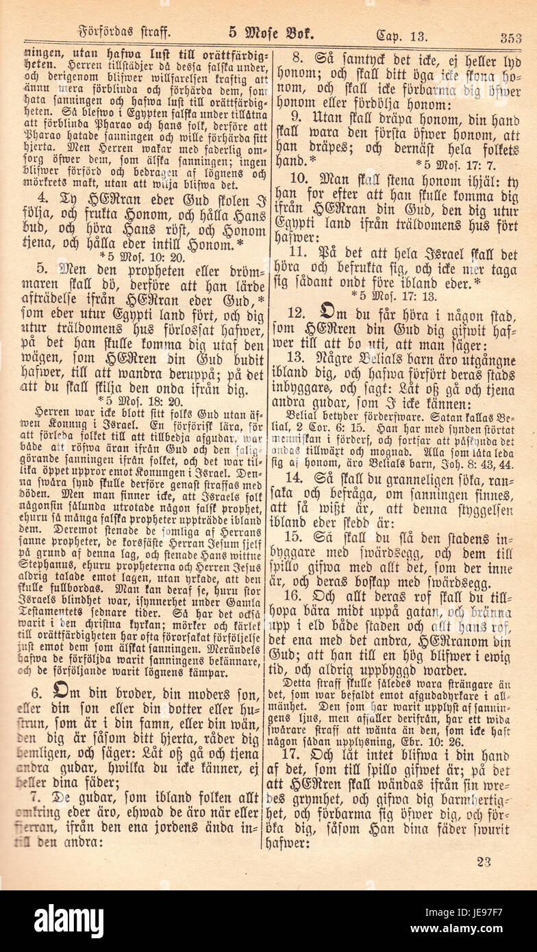‘Biblia Fjellstedt I’ is a historical text published in 1890, likely ...