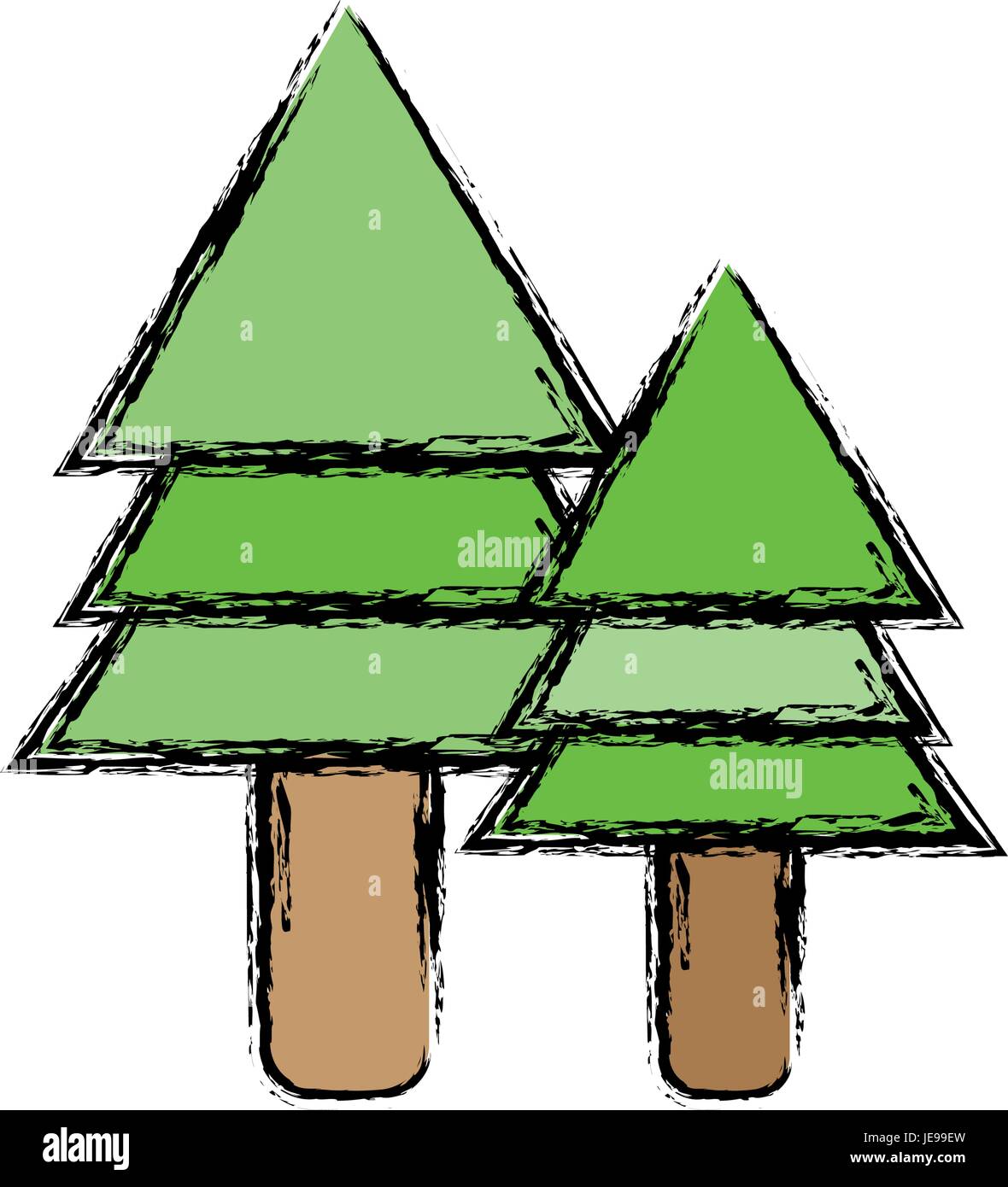 natural pine trees botany icons Stock Vector Image & Art - Alamy