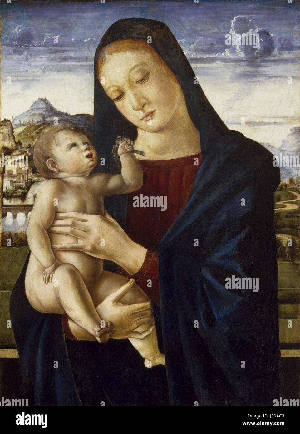 Attributed to Giovanni Bellini - Virgin and Child - Stock Photo