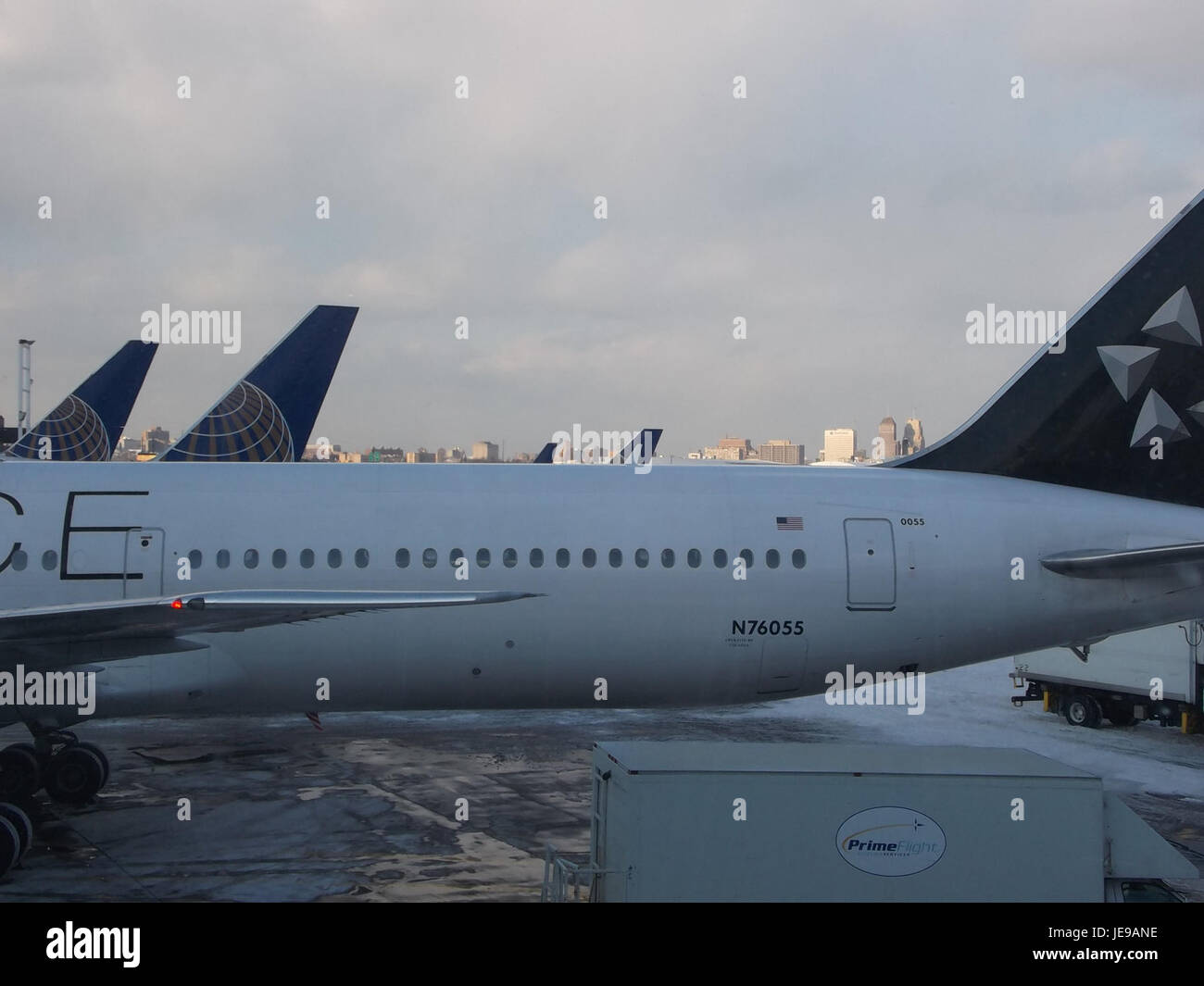 2014.01.23.154244 Aircraft Liberty International Airport Newark NJ Stock Photo