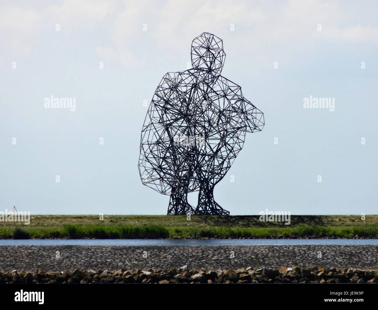 20140612 Exposure1 door Antony Gormley Lelystad Stock Photo