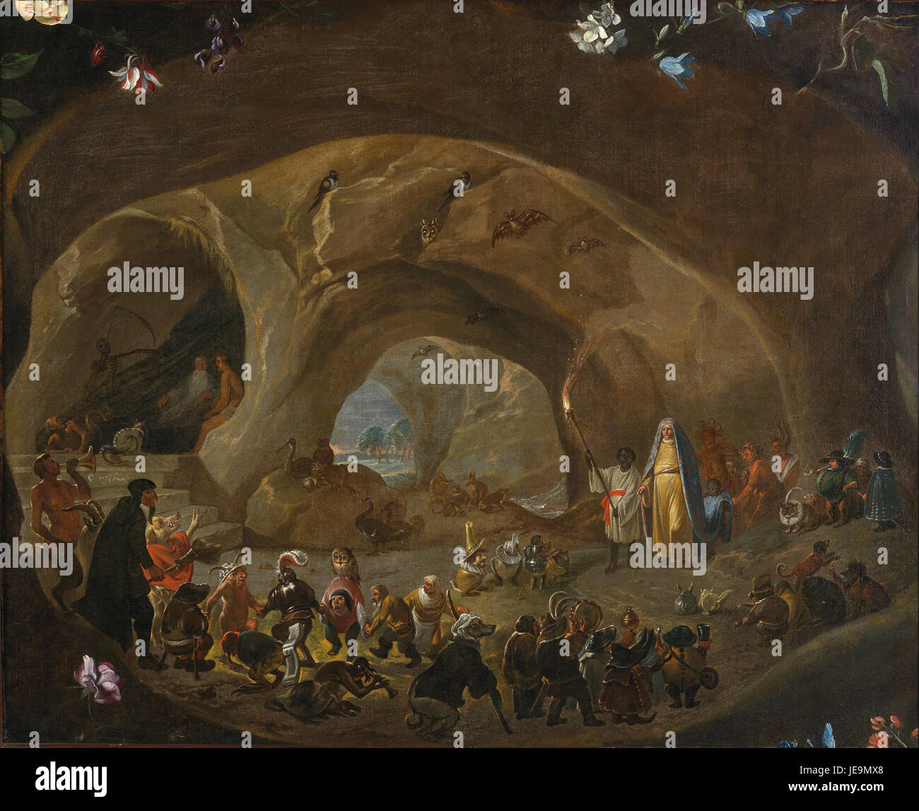 Cornelis Saftleven Versuchung des hl Antonius Stock Photo - Alamy