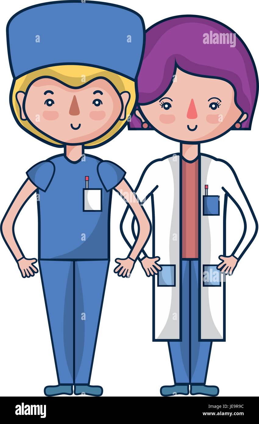 woman and man doctors with their uniform Stock Vector Image & Art - Alamy