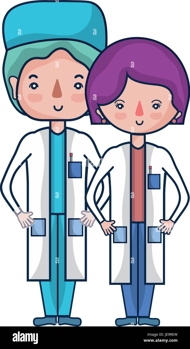 woman and man doctors with their uniform Stock Vector Image & Art - Alamy