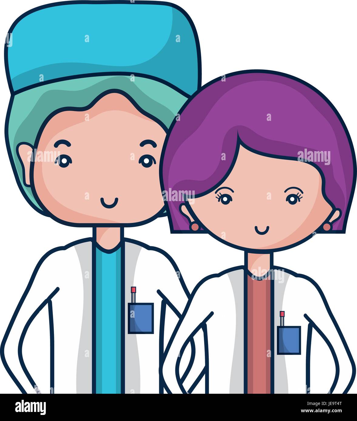 woman and man doctors with their uniform Stock Vector Image & Art - Alamy