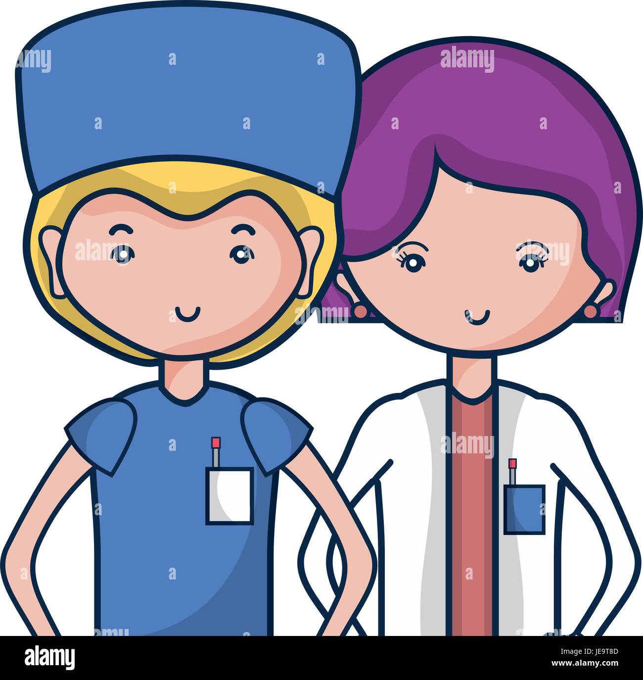 woman and man doctors with their uniform Stock Vector Image & Art - Alamy